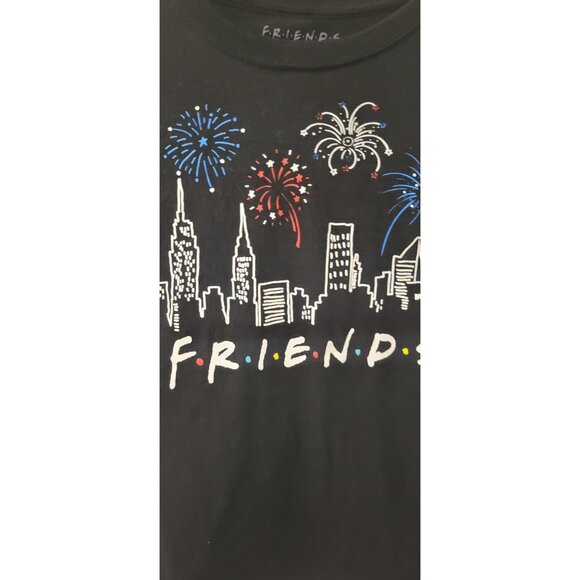 Friends TV Show Fireworks Graphic Crop Top Shirt - XL black - Picture 3 of 8